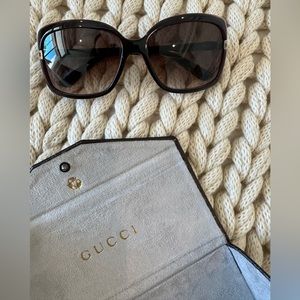 Gucci GG Web Purple Accent Sunglasses